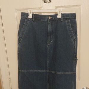 Madewell Indigo Carpenter Jean Denim Skirt